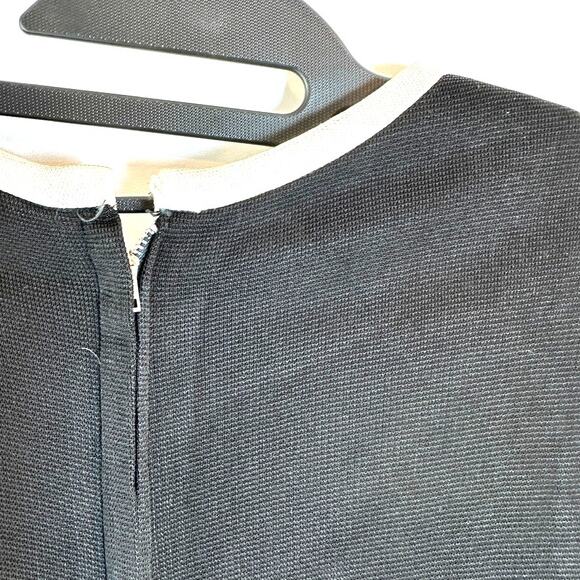 VINTAGE Mary Dobbs Sz 11 Sweater dress black white mod midi dress usa - Picture 5 of 9